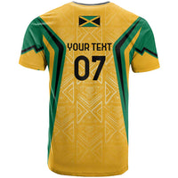Jamaica Custom T Shirt Ethnic Motifs - Gold Accents - Wonder Print Shop