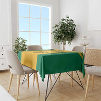 Jamaica Custom Tablecloth Ethnic Motifs - Gold Accents - Wonder Print Shop