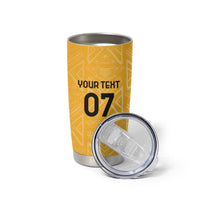 Jamaica Custom Tumbler Cup Ethnic Motifs - Gold Accents - Wonder Print Shop