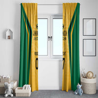 Jamaica Custom Window Curtain Ethnic Motifs - Gold Accents - Wonder Print Shop