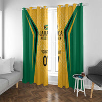 Jamaica Custom Window Curtain Ethnic Motifs - Gold Accents - Wonder Print Shop