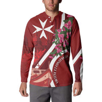 Inħobbok Malta Button Sweatshirt Bougainville and Luzzu