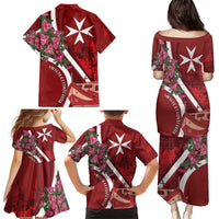 Inħobbok Malta Family Matching Puletasi and Hawaiian Shirt Bougainville and Luzzu
