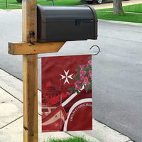 Inħobbok Malta Garden Flag Bougainville and Luzzu