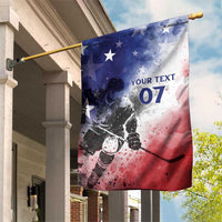 USA Ice Hockey Custom Garden Flag Splash Art Abstract Style