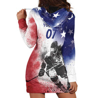 USA Ice Hockey Custom Hoodie Dress Splash Art Abstract Style