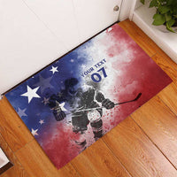 USA Ice Hockey Custom Rubber Doormat Splash Art Abstract Style