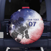 USA Ice Hockey Custom Spare Tire Cover Splash Art Abstract Style