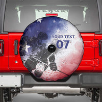 USA Ice Hockey Custom Spare Tire Cover Splash Art Abstract Style