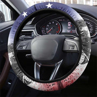 USA Ice Hockey Steering Wheel Cover Splash Art Abstract Style
