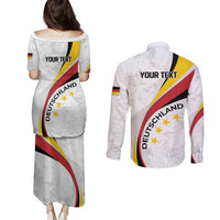 Germany Personalized Couples Matching Puletasi and Long Sleeve Button Shirt 2025 Nationalelf - GO Deutschland