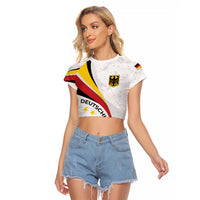Germany Personalized Raglan Cropped T Shirt 2025 Nationalelf - GO Deutschland