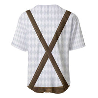Germany Trachten Lederhose Inspired Baseball Jersey Washed Brown