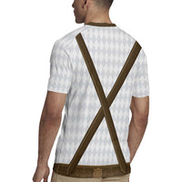 Germany Trachten Lederhose Inspired Rugby Jersey Washed Brown