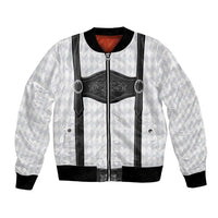 Germany Trachten Lederhose Inspired Bomber Jacket Sable Black