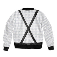 Germany Trachten Lederhose Inspired Bomber Jacket Sable Black