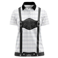 Germany Trachten Lederhose Inspired Women Polo Shirt Sable Black