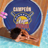 Venezuela Baseball Campeon Beach Blanket Arepa Powers