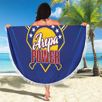Venezuela Baseball Campeon Beach Blanket Arepa Powers