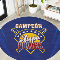Venezuela Baseball Campeon Round Carpet Arepa Powers