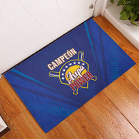 Venezuela Baseball Campeon Rubber Doormat Arepa Powers
