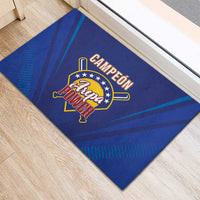 Venezuela Baseball Campeon Rubber Doormat Arepa Powers