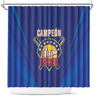 Venezuela Baseball Campeon Shower Curtain Arepa Powers
