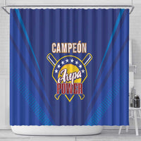Venezuela Baseball Campeon Shower Curtain Arepa Powers