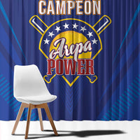 Venezuela Baseball Campeon Window Curtain Arepa Powers