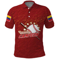 Venezuela Baseball Custom Polo Shirt Campeon - Making History