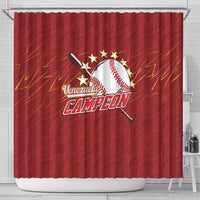 Venezuela Baseball Shower Curtain Campeon - Making History