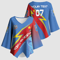 DR Congo 2026 Kopo ya Mokili Custom Kimono Sleeve Blouse Leopards Making History