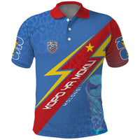 DR Congo 2026 Kopo ya Mokili Custom Polo Shirt Leopards Making History
