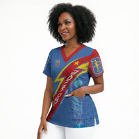 DR Congo 2026 Kopo ya Mokili Custom Scrub Top Leopards Making History
