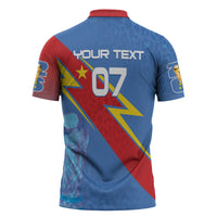DR Congo 2026 Kopo ya Mokili Custom Zipper Polo Shirt Leopards Making History