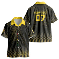Ghana Black Star Custom Kid Hawaiian Shirt Gold Ananse Spiderweb Inspired LT7