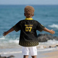 Ghana Black Star Custom Kid Hawaiian Shirt Gold Ananse Spiderweb Inspired LT7