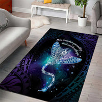 Polynesian Tala Manta Ray Area Rug Nowhere You Could Go That I Won't Be With You - Wonder Print Shop