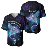 Polynesian Tala Manta Ray Baseball Jersey Nowhere You Could Go That I Won't Be With You - Wonder Print Shop