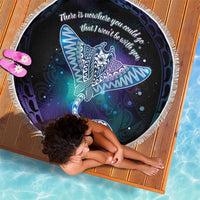 Polynesian Tala Manta Ray Beach Blanket Nowhere You Could Go That I Won't Be With You - Wonder Print Shop