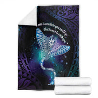 Polynesian Tala Manta Ray Blanket Nowhere You Could Go That I Won't Be With You - Wonder Print Shop