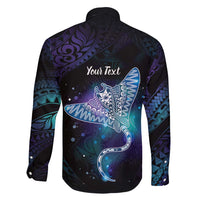 Polynesian Tala Manta Ray Family Matching Tank Maxi Dress and Hawaiian Shirt Nowhere You Could Go That I Won't Be With You - Wonder Print Shop