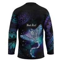Polynesian Tala Manta Ray Hockey Jersey Nowhere You Could Go That I Won't Be With You - Wonder Print Shop