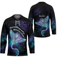 Polynesian Tala Manta Ray Hockey Jersey Nowhere You Could Go That I Won't Be With You - Wonder Print Shop