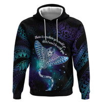 Polynesian Tala Manta Ray Hoodie Nowhere You Could Go That I Won't Be With You - Wonder Print Shop