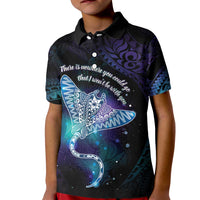 Polynesian Tala Manta Ray Kid Polo Shirt Nowhere You Could Go That I Won't Be With You - Wonder Print Shop