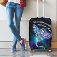 Polynesian Tala Manta Ray Luggage Cover Nowhere You Could Go That I Won't Be With You - Wonder Print Shop