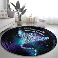 Polynesian Tala Manta Ray Round Carpet Nowhere You Could Go That I Won't Be With You - Wonder Print Shop