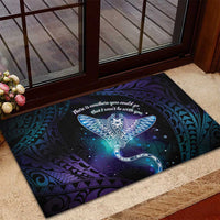 Polynesian Tala Manta Ray Rubber Doormat Nowhere You Could Go That I Won't Be With You - Wonder Print Shop