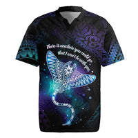 Polynesian Tala Manta Ray Rugby Jersey Nowhere You Could Go That I Won't Be With You - Wonder Print Shop